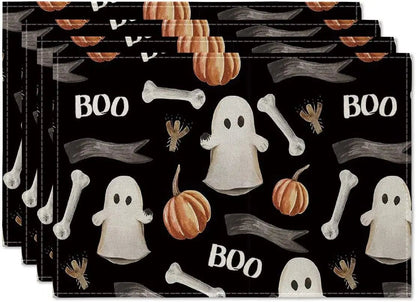 Pumpkin Festive Dining Placemats - Halloween - Tableware (Placemats, Napkin Rings, Table Runners) - Scribble Snacks