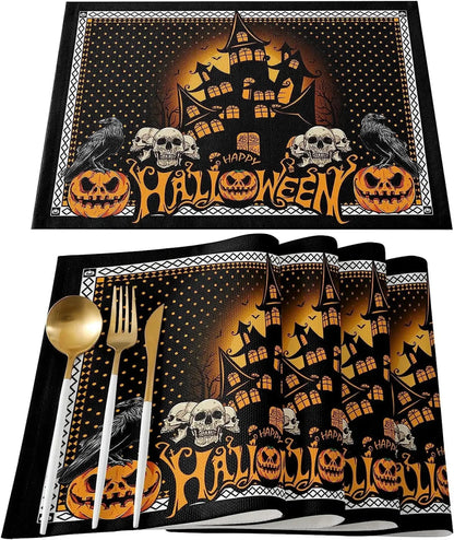 Pumpkin Festive Dining Placemats - Halloween - Tableware (Placemats, Napkin Rings, Table Runners) - Scribble Snacks