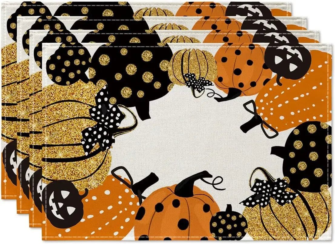 Pumpkin Festive Dining Placemats - Halloween - Tableware (Placemats, Napkin Rings, Table Runners) - Scribble Snacks