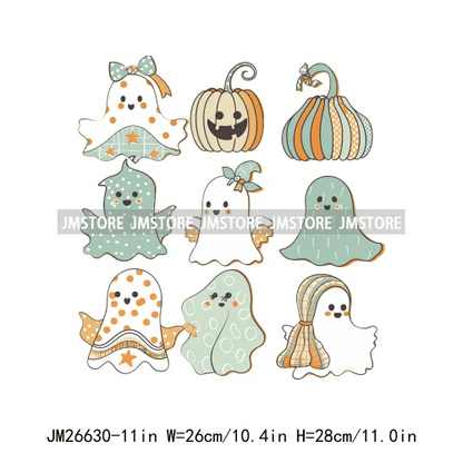 Pumpkin Ghost Bow Iron - On Transfers - Halloween - Iron - On Transfers & Patches - Scribble Snacks