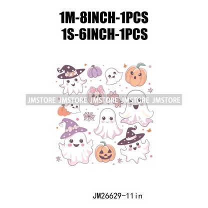 Pumpkin Ghost Bow Iron - On Transfers - Halloween - Iron - On Transfers & Patches - Scribble Snacks