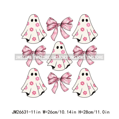 Pumpkin Ghost Bow Iron - On Transfers - Halloween - Iron - On Transfers & Patches - Scribble Snacks