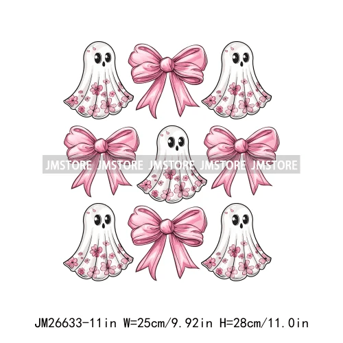 Pumpkin Ghost Bow Iron - On Transfers - Halloween - Iron - On Transfers & Patches - Scribble Snacks