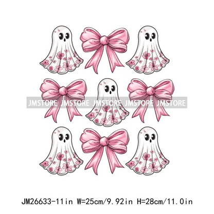 Pumpkin Ghost Bow Iron - On Transfers - Halloween - Iron - On Transfers & Patches - Scribble Snacks