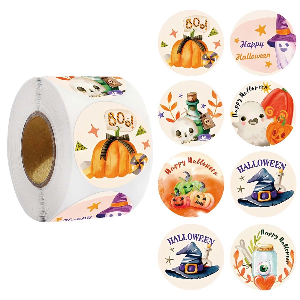 Pumpkin Ghost Envelope Stickers - Halloween - Stickers & Labels (including Scrapbooking, Wall Decals) - Scribble Snacks