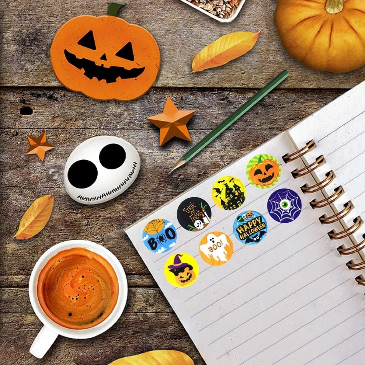 Pumpkin Ghost Envelope Stickers - Halloween - Stickers & Labels (including Scrapbooking, Wall Decals) - Scribble Snacks