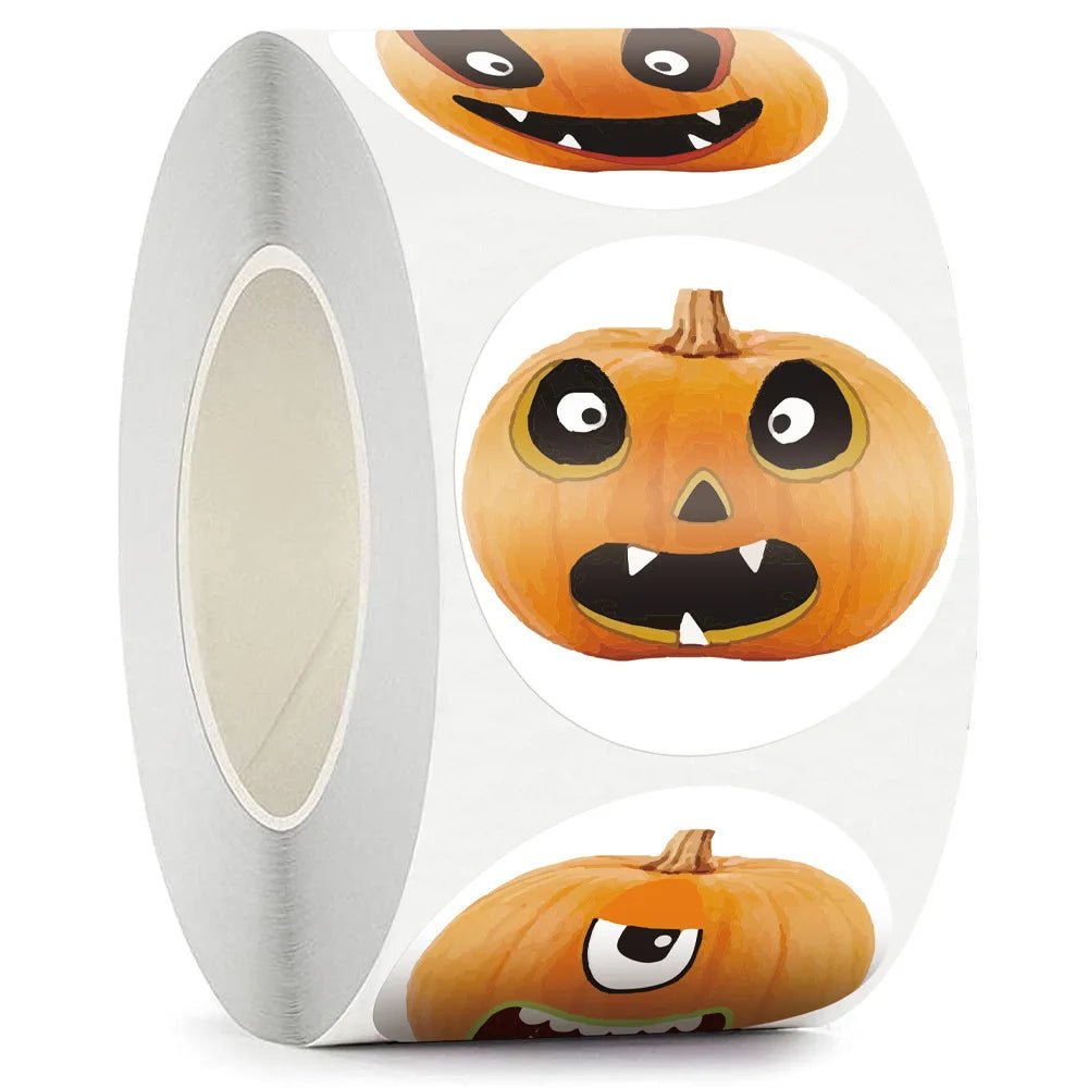 Pumpkin Ghost Halloween Stickers - Halloween - Stickers & Labels (including Scrapbooking, Wall Decals) - Scribble Snacks