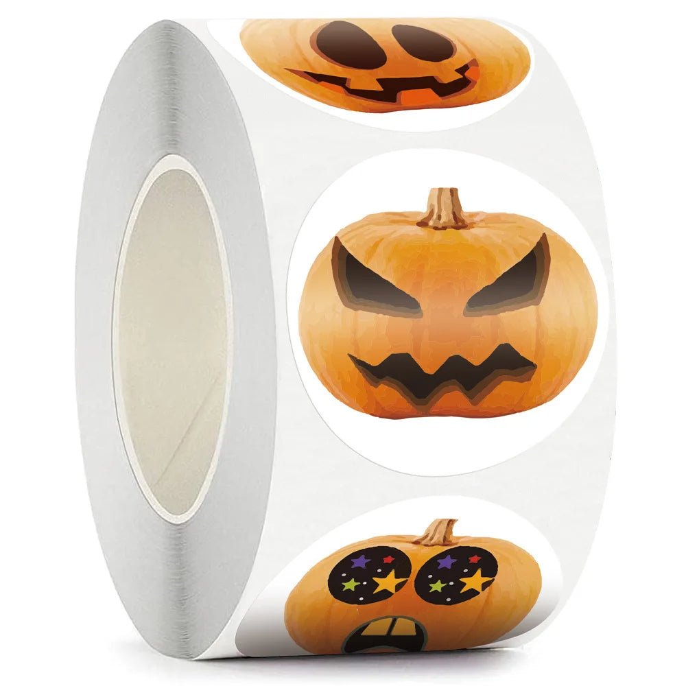 Pumpkin Ghost Halloween Stickers - Halloween - Stickers & Labels (including Scrapbooking, Wall Decals) - Scribble Snacks