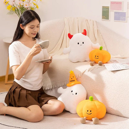 Pumpkin Ghost Plush Toy - Halloween - Plush Toys & Pillows - Scribble Snacks