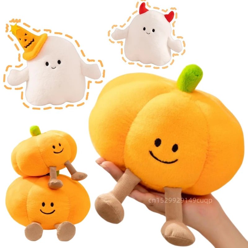 Pumpkin Ghost Plush Toy - Halloween - Plush Toys & Pillows - Scribble Snacks