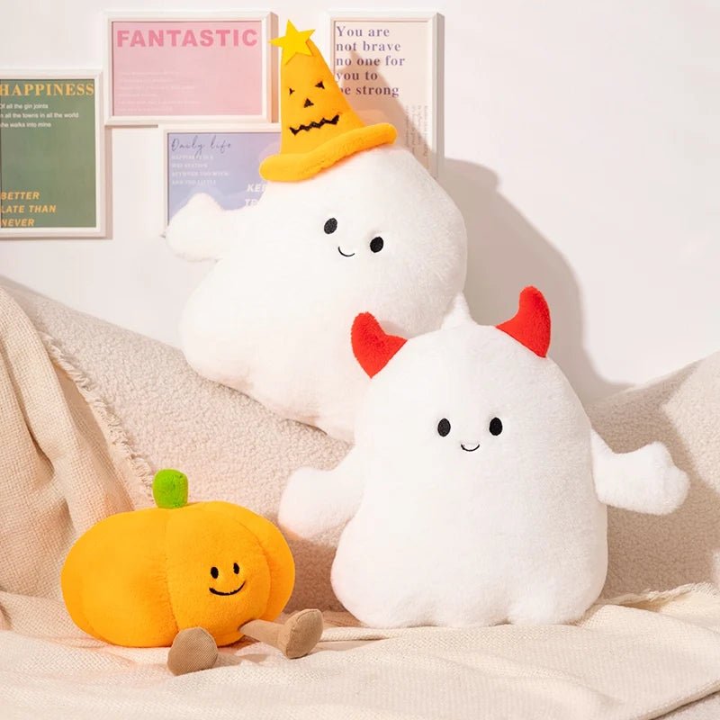 Pumpkin Ghost Plush Toy - Halloween - Plush Toys & Pillows - Scribble Snacks