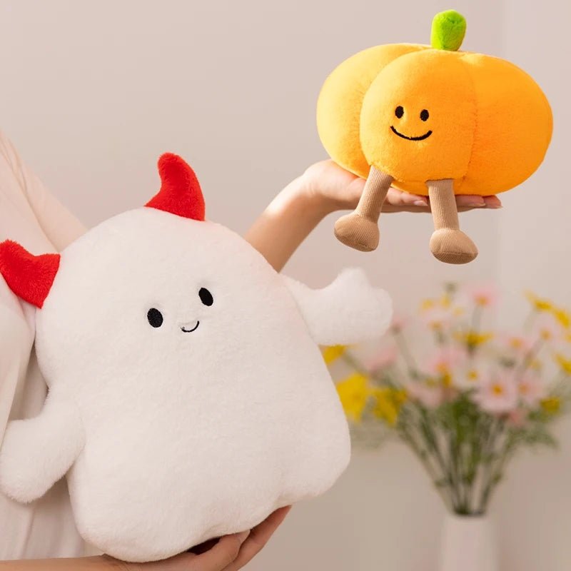 Pumpkin Ghost Plush Toy - Halloween - Plush Toys & Pillows - Scribble Snacks