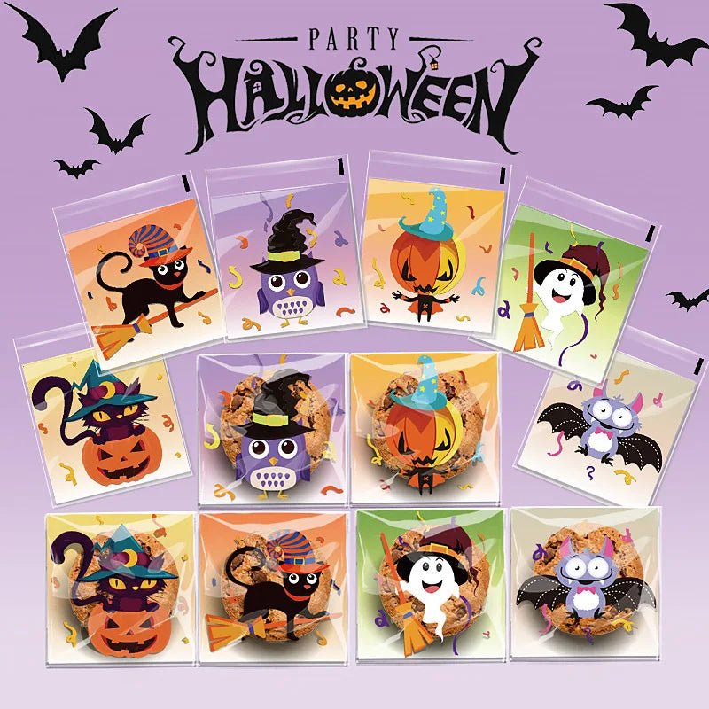 Pumpkin Ghost Treat Bags - Halloween - Candy Buckets & Holders - Scribble Snacks