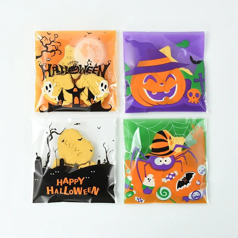 Pumpkin Ghost Treat Bags - Halloween - Candy Buckets & Holders - Scribble Snacks