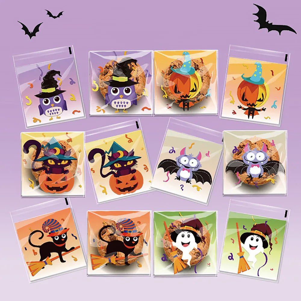 Pumpkin Ghost Treat Bags - Halloween - Candy Buckets & Holders - Scribble Snacks