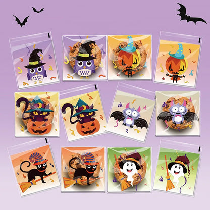 Pumpkin Ghost Treat Bags - Halloween - Candy Buckets & Holders - Scribble Snacks