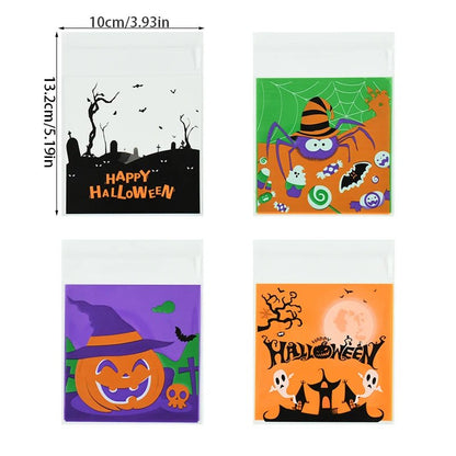 Pumpkin Ghost Treat Bags - Halloween - Candy Buckets & Holders - Scribble Snacks