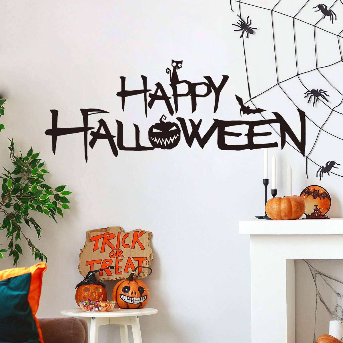 Pumpkin Halloween Decorative Wall Stickers - 0 - Scribble Snacks