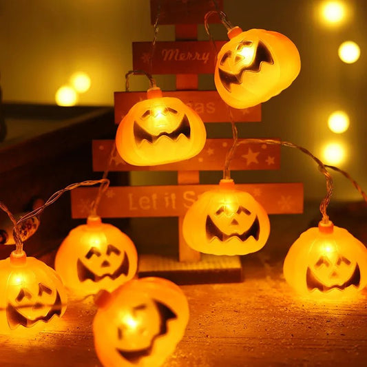 Pumpkin LED Light Garland Decorations - Halloween - LED Lighting & Neon Signs - Scribble Snacks