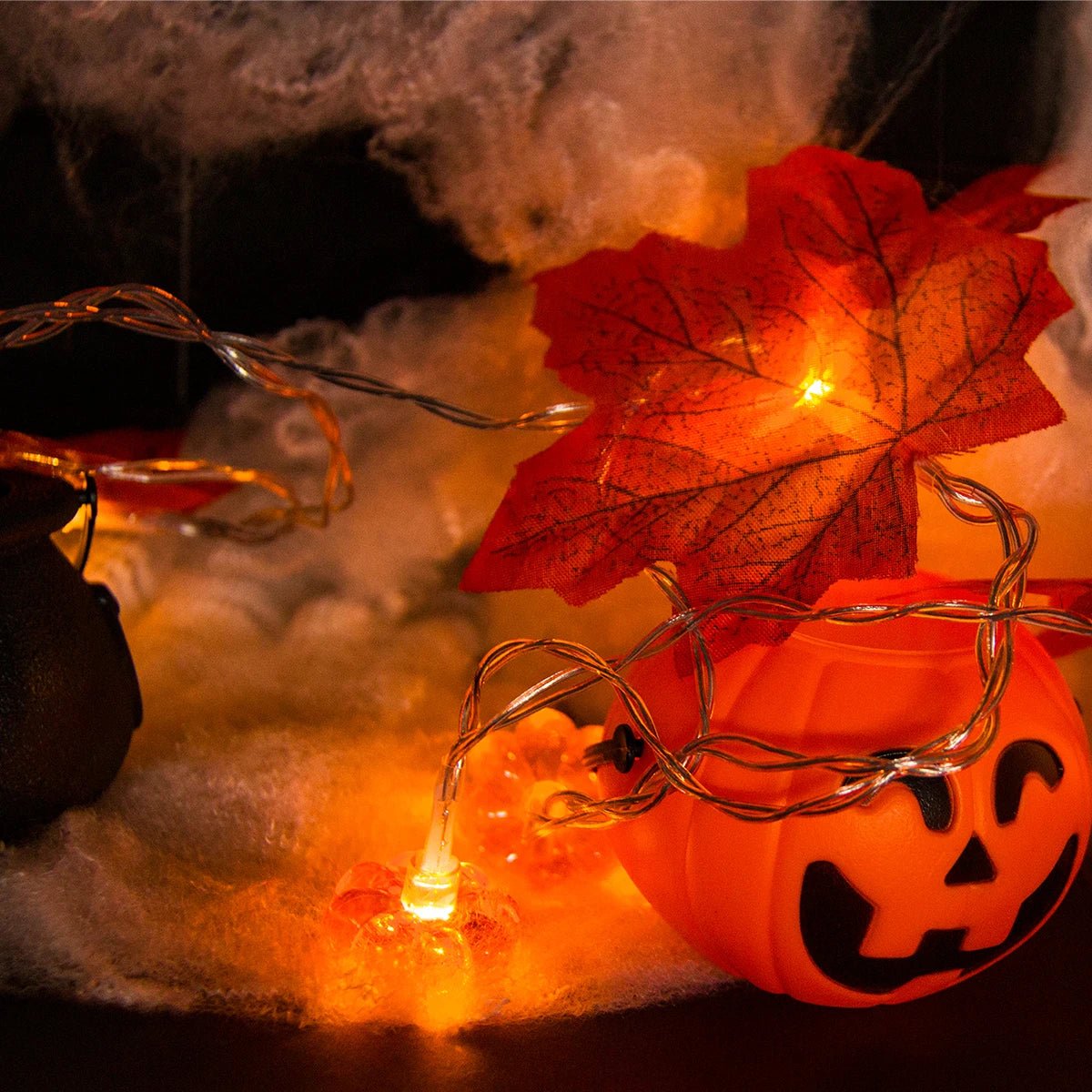 Pumpkin Maple Fairy Lights - Halloween - Party Banners & Hanging Ornaments - Scribble Snacks