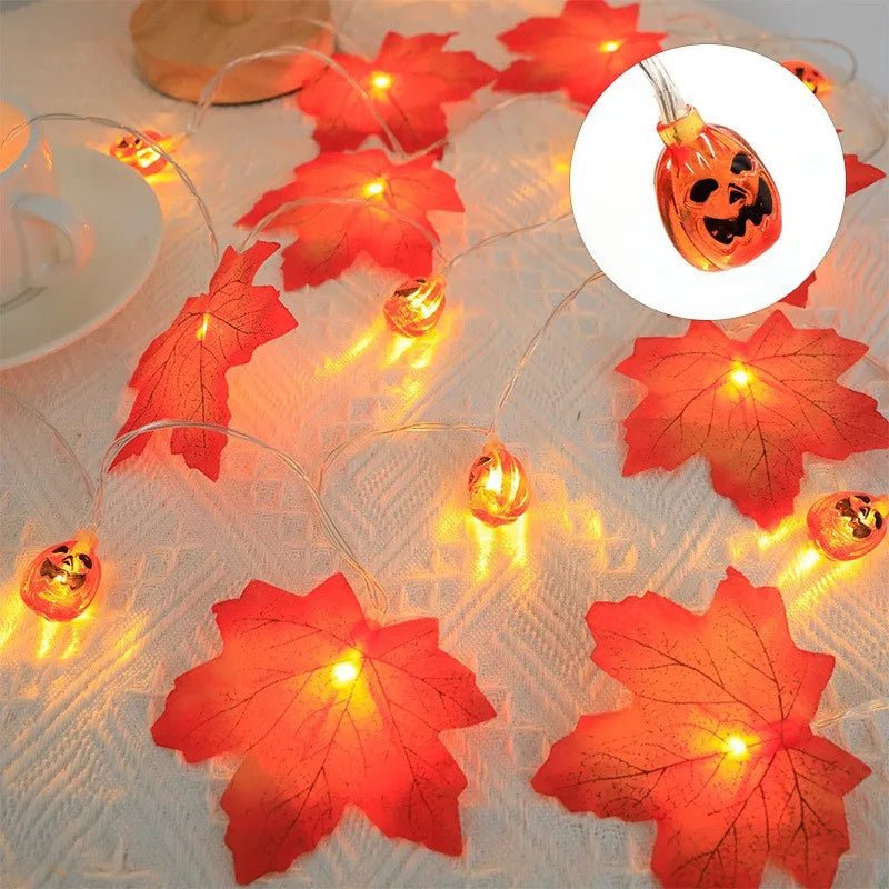 Pumpkin Maple Fairy Lights - Halloween - Party Banners & Hanging Ornaments - Scribble Snacks