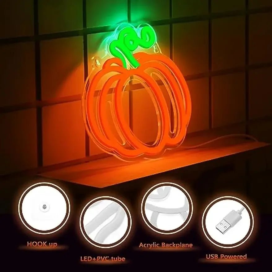 Pumpkin Patch Neon Sign - Halloween - LED Lighting & Neon Signs - Scribble Snacks