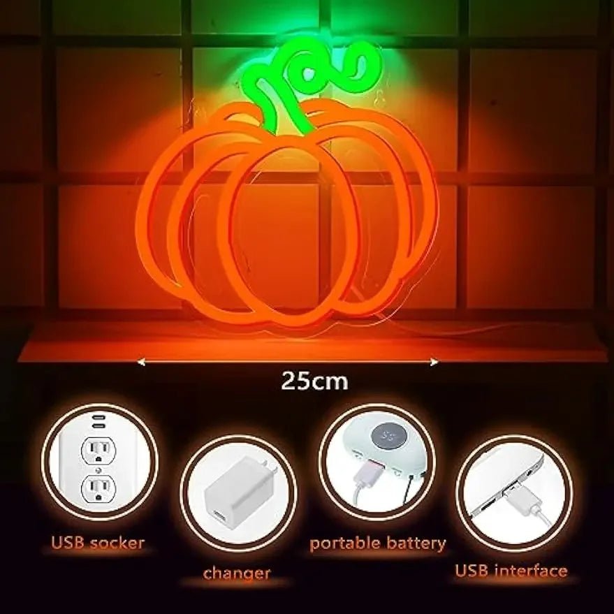 Pumpkin Patch Neon Sign - Halloween - LED Lighting & Neon Signs - Scribble Snacks