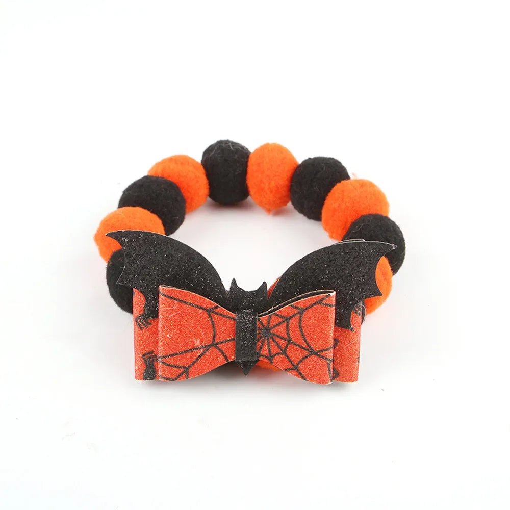 Pumpkin Plush Ball Pet Collar - Halloween - Pet Costumes & Accessories - Scribble Snacks