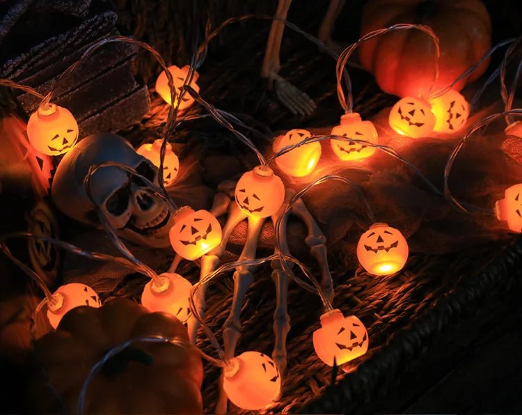 Pumpkin Skull Trick Lantern Decor - Halloween - Lanterns & Candle Holders - Scribble Snacks