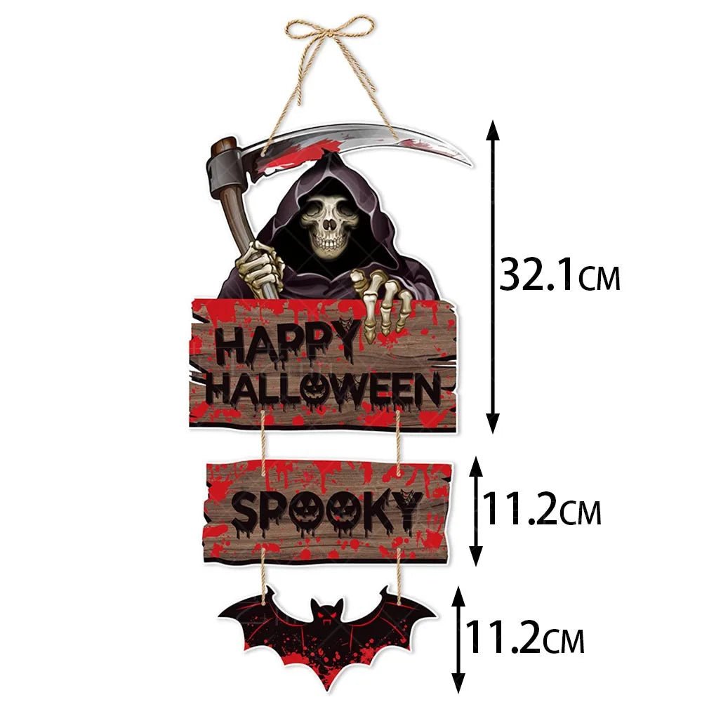 Pumpkin Witch Ghost Party Banner - Halloween - Party Banners & Hanging Ornaments - Scribble Snacks