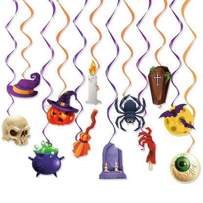 Pumpkin Witch Ghost Party Banner - Halloween - Party Banners & Hanging Ornaments - Scribble Snacks