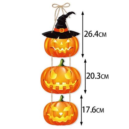 Pumpkin Witch Ghost Party Banner - Halloween - Party Banners & Hanging Ornaments - Scribble Snacks