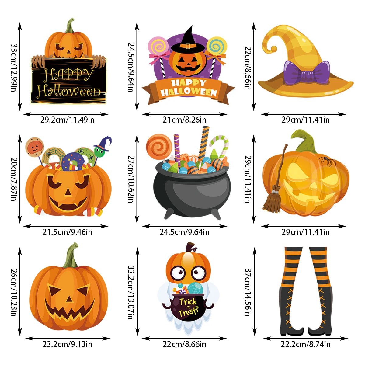 Pumpkin Witch Ghost Party Banner - Halloween - Party Banners & Hanging Ornaments - Scribble Snacks