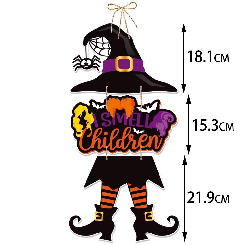 Pumpkin Witch Ghost Party Banner - Halloween - Party Banners & Hanging Ornaments - Scribble Snacks