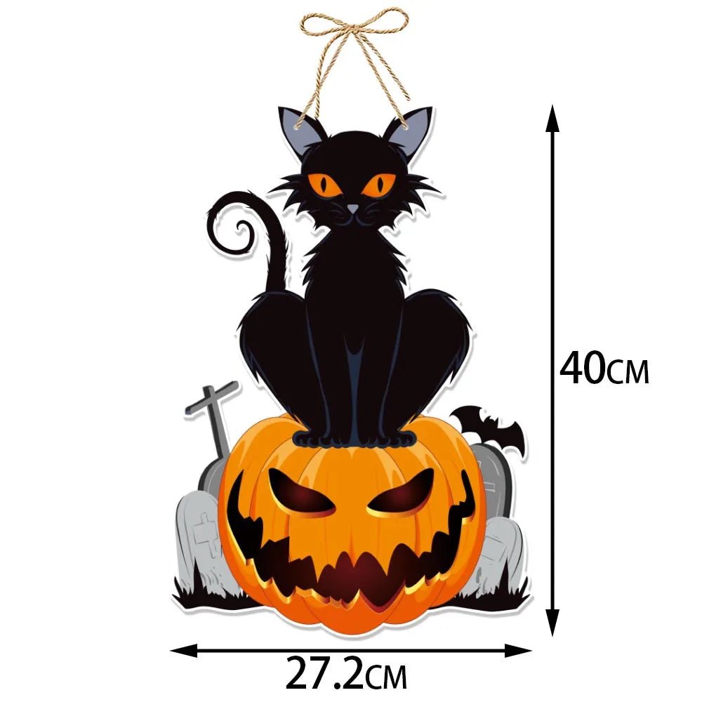 Pumpkin Witch Ghost Party Banner - Halloween - Party Banners & Hanging Ornaments - Scribble Snacks