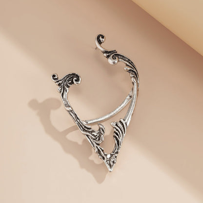 Punk Fairy Ear Cuff Earring Dark Elf Ear Clip No Piercing Earrings For Women Gothic Jewelry Silver Color Halloween Earcuff Party - 0 - Scribble Snacks