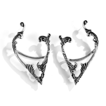 Punk Fairy Ear Cuff Earring Dark Elf Ear Clip No Piercing Earrings For Women Gothic Jewelry Silver Color Halloween Earcuff Party - 0 - Scribble Snacks