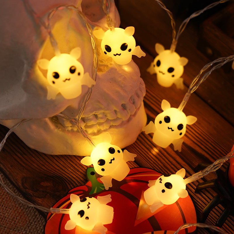 PVC Soft Material Halloween Lighting Chain Pumpkin Ghost Bat Modeling Lamp Indoor And Outdoor Home Decoration - 0 - Scribble Snacks