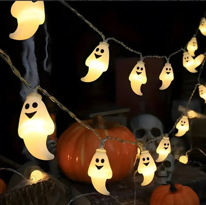 PVC Soft Material Halloween Lighting Chain Pumpkin Ghost Bat Modeling Lamp Indoor And Outdoor Home Decoration - 0 - Scribble Snacks