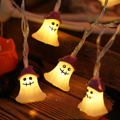 PVC Soft Material Halloween Lighting Chain Pumpkin Ghost Bat Modeling Lamp Indoor And Outdoor Home Decoration - 0 - Scribble Snacks