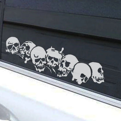 Reflective Bumper Stickers Motorcycle Electric Car Horror Bumper Stickers Halloween Skull Car Stickers - 0 - Scribble Snacks