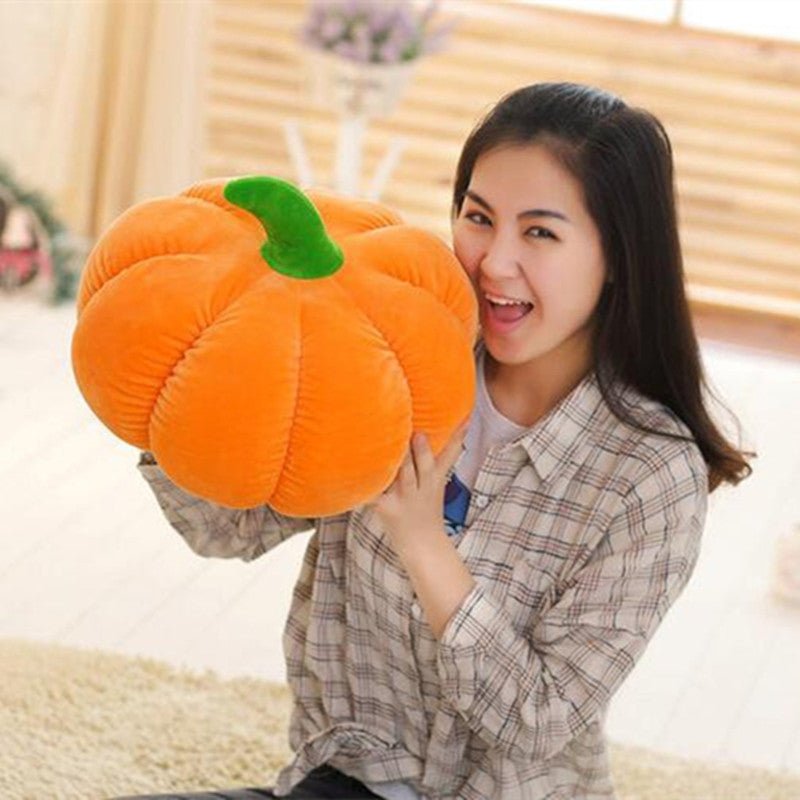 S M L Plush Cushion Plush Toy Halloween Pumpkin Shape Pillow Cushion Halloween Gift Soft Decor Home Decoration Cushion - 0 - Scribble Snacks