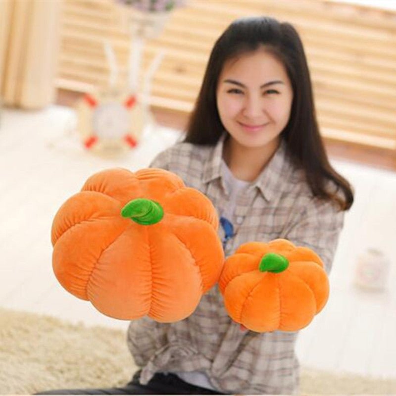 S M L Plush Cushion Plush Toy Halloween Pumpkin Shape Pillow Cushion Halloween Gift Soft Decor Home Decoration Cushion - 0 - Scribble Snacks