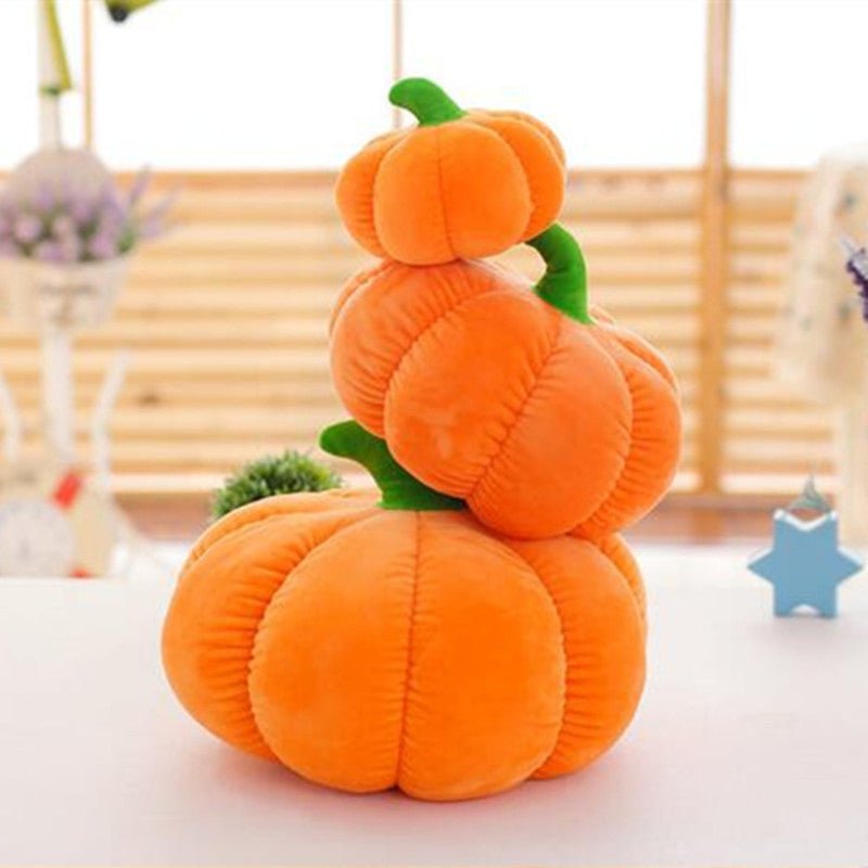 S M L Plush Cushion Plush Toy Halloween Pumpkin Shape Pillow Cushion Halloween Gift Soft Decor Home Decoration Cushion - 0 - Scribble Snacks