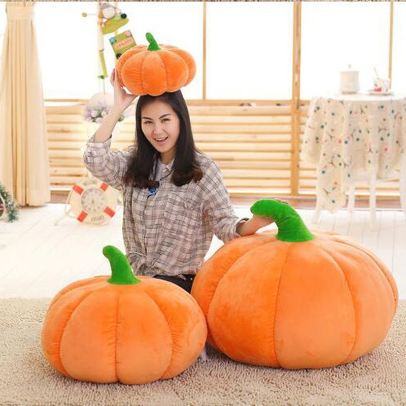 S M L Plush Cushion Plush Toy Halloween Pumpkin Shape Pillow Cushion Halloween Gift Soft Decor Home Decoration Cushion - 0 - Scribble Snacks