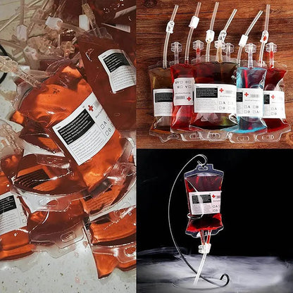 Sanguine Sip Drink Pouches - Halloween - Fake Blood & Joke Props - Scribble Snacks