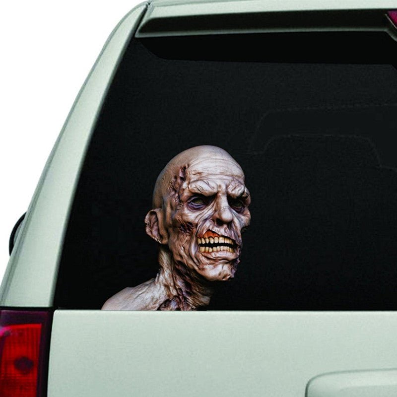 Scary Halloween Zombie Car Window 3D Sticker - 0 - Scribble Snacks