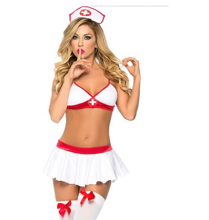 Sexy Lingerie Sexy Nurse Costume Halloween Nurse Costume Three Point Nurse - 0 - Scribble Snacks