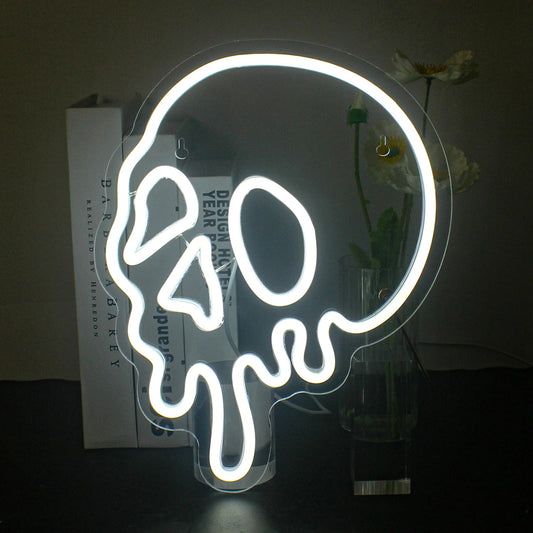 Skeleton Skull Halloween Neon Light - Halloween - LED Lighting & Neon Signs - Scribble Snacks