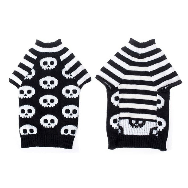 Skull Dog Halloween Sweater Pet Supplies - 0 - Scribble Snacks